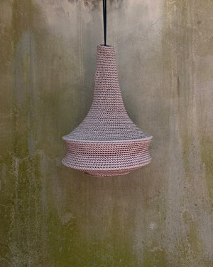 Joosh Crochet Pendant Lamp - Small licht roze