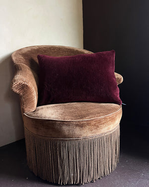 Cushion WOOL PLUSH Cognac