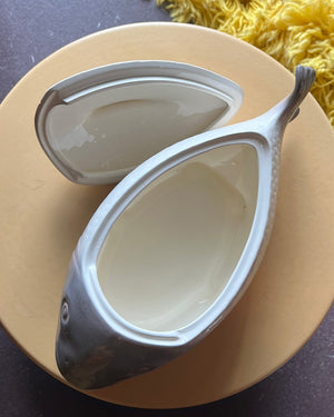 Antique Fish-Shaped Serving Dish