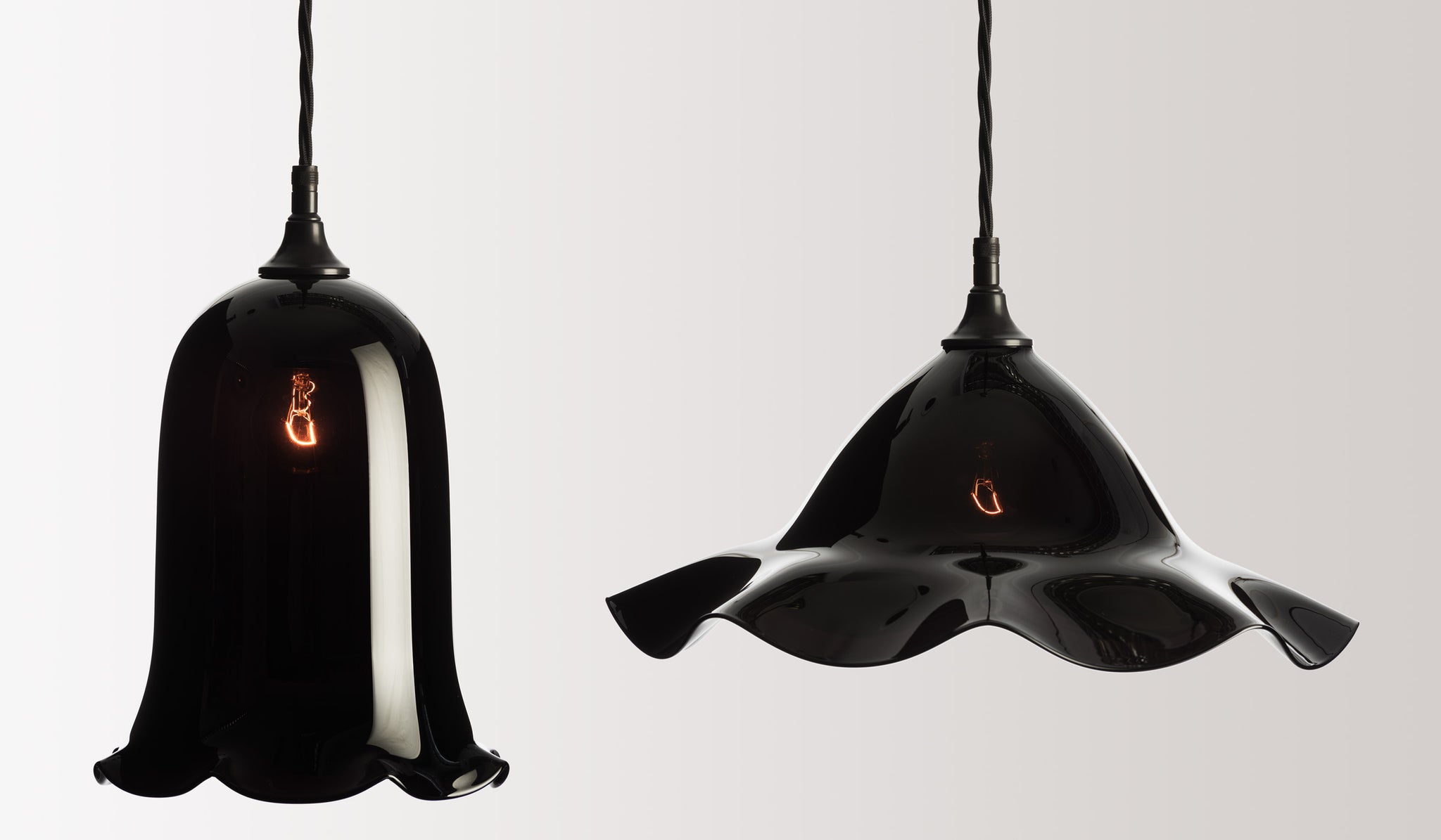 Black Nouveau lamp